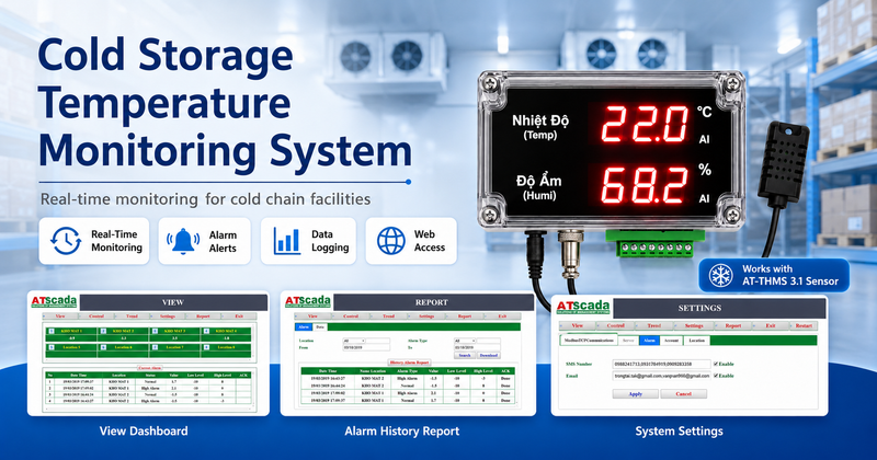 Cold Storage Temperature Monitoring System with Real-Time Alerts