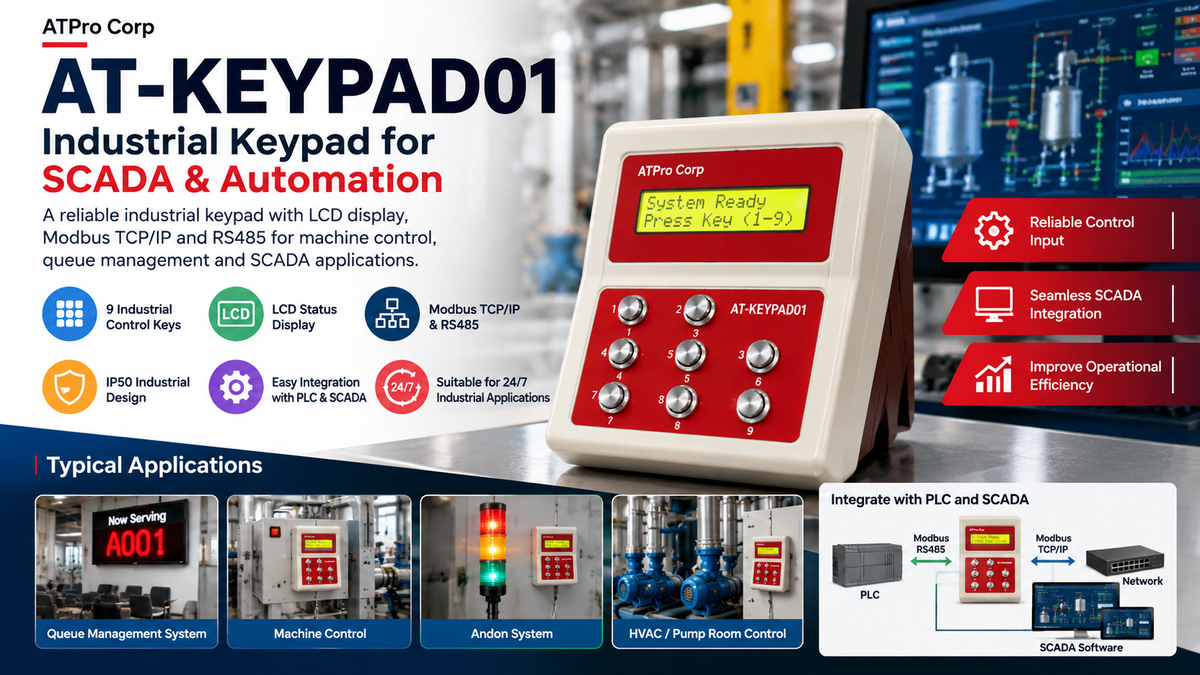 AT-KEYPAD01 – Industrial Keypad for SCADA & Automation