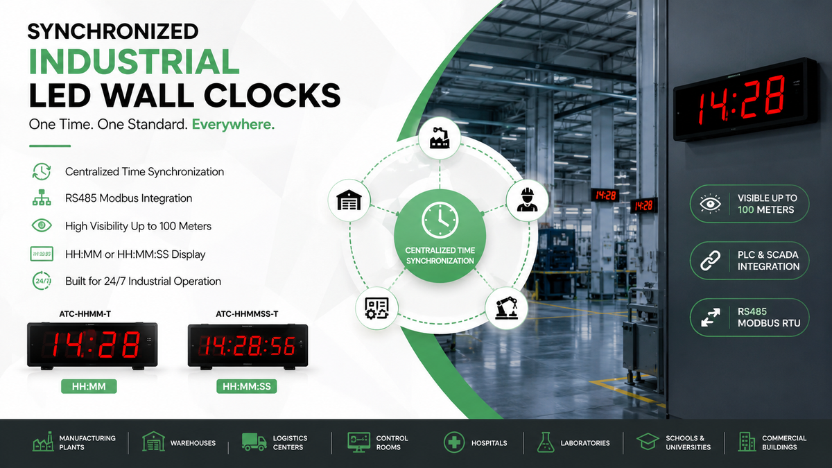 Synchronized LED Wall Clocks: Why Every Industrial Facility Needs Centralized Time Management