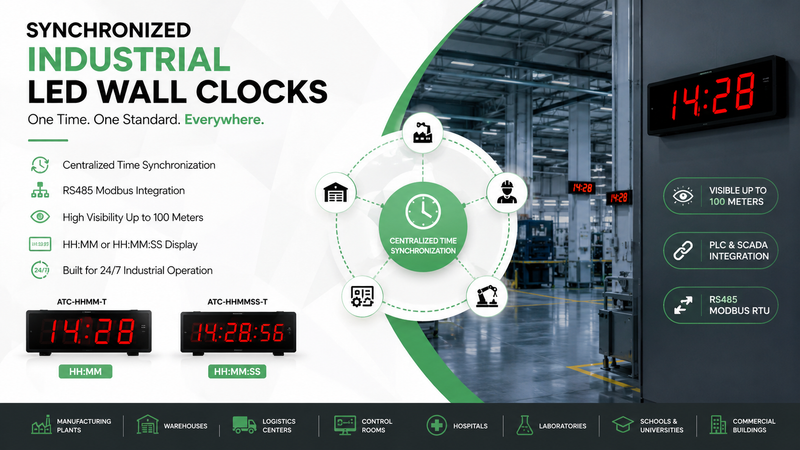 Synchronized LED Wall Clocks: Why Every Industrial Facility Needs Centralized Time Management
