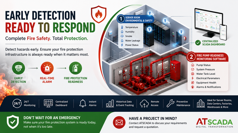 Server Room Fire Monitoring & Fire Pump Safety Solution