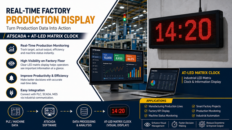 Real-Time Factory Production Display Solution | ATSCADA