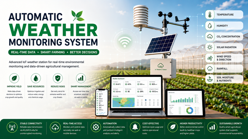 Automatic Weather Monitoring System for Smart Agriculture