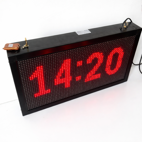 Industrial LED Matrix Clock & Information Display, Multi-Source Connectivity, Modbus TCP | AT-LED Matrix Clock – OEM Available