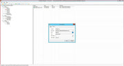 Computer screen displaying a software interface with a dialog box open.