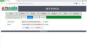 ATScada settings page on a computer screen