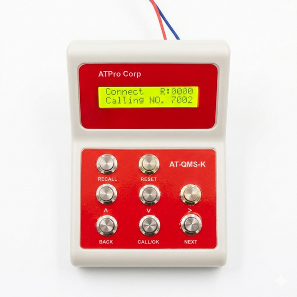 ATPro Corp device with digital display and buttons on a white background