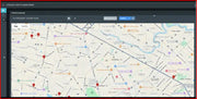 ATSCADA Custom Component traffic monitoring map with real-time vehicle tracking and location data