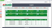 ATScada software interface with monitoring system data on a computer screen
